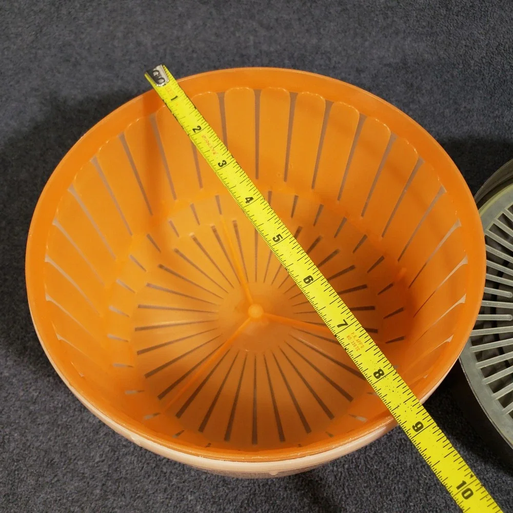 Triumph Salad Spinner Brown Vintage French Made Manual‎ Kitchen Tool 9 in Wide